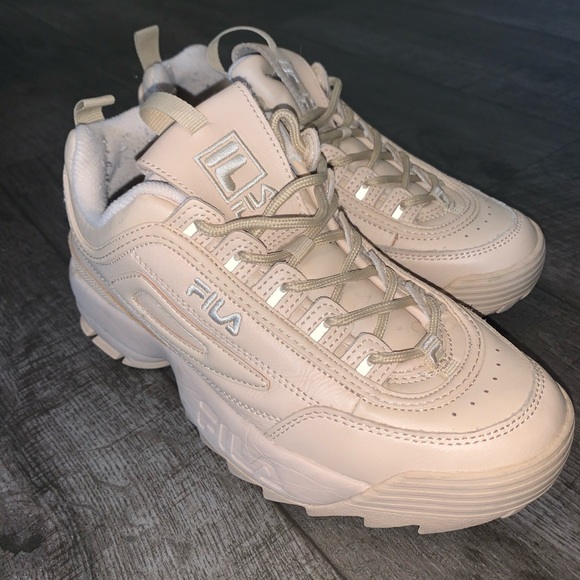 nude fila shoes